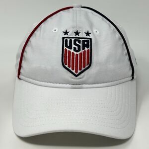 USWNT USA Soccer Womens Dad Hat Baseball Cap New Era 9Twenty Strapback White